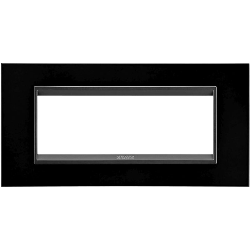 Rama decorativa modulara Gewiss, rectangulara, 6 module, negru, Chorus Lux - SKU:  GW16206XN