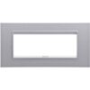 Rama decorativa aparataj modular Gewiss rectangulara 6M titaniu Chorus Lux - SKU:  GW16206XT