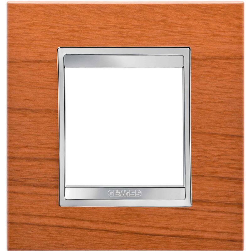 Rama decorativa aparataj unitar Gewiss, universala, 2 posturi, cires-gri, Chorus Lux International  - SKU:  GW16222LC