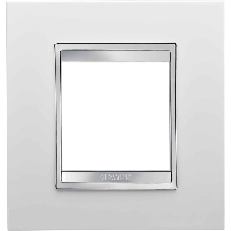 Rama decorativa aparataj unitar Gewiss, universala, 2 posturi, alb-gri - SKU:  GW16222TB