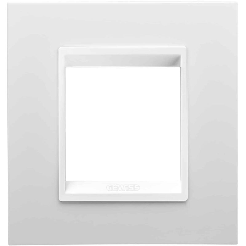 Rama decorativa aparataj unitar Gewiss, universala, 2 posturi, alb laptos, Chorus Lux International - SKU:  GW16222YB