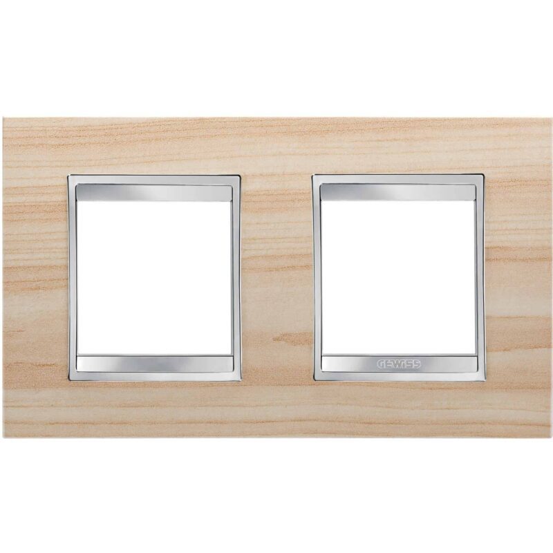 Rama decorativa aparataj unitar Gewiss, orizontala, 4 posturi, artar-gri - SKU:  GW16223LA