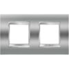 Rama decorativa aparataj unitar Gewiss, orizontala, 4 posturi, crom-gri - SKU: GW16223MC