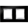 Rama decorativa aparataj unitar Gewiss orizontala 4 posturi negru-gri Chorus Lux International  - SKU:  GW16223TN