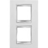 Rama decorativa aparataj unitar Gewiss verticala 4 posturi alb-gri Chorus Lux International - SKU:  GW16224TB
