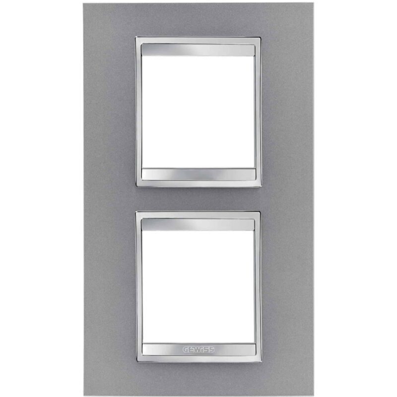 Rama decorativa aparataj unitar Gewiss verticala 4 posturi gri titan - SKU:  GW16224VT