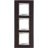 Rama decorativa aparataj unitar Gewiss, verticala, 6 posturi, wenge-gri, Chorus Lux International - SKU: GW16227LW