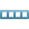 Rama decorativa aparataj unitar Gewiss orizontala 8 posturi albastru - SKU:  GW16228CA