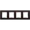 Rama decorativa aparataj unitar Gewiss, orizontala, 8 posturi, wenge-gri - SKU: GW16228LW