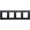 Rama decorativa aparataj unitar Gewiss orizontala 8 posturi gri inchis-gri Chorus Lux International  - SKU:  GW16228VA