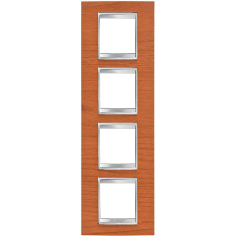 Rama decorativa aparataj unitar Gewiss verticala 8 posturi cires-gri Chorus Lux International  - SKU:  GW16229LC