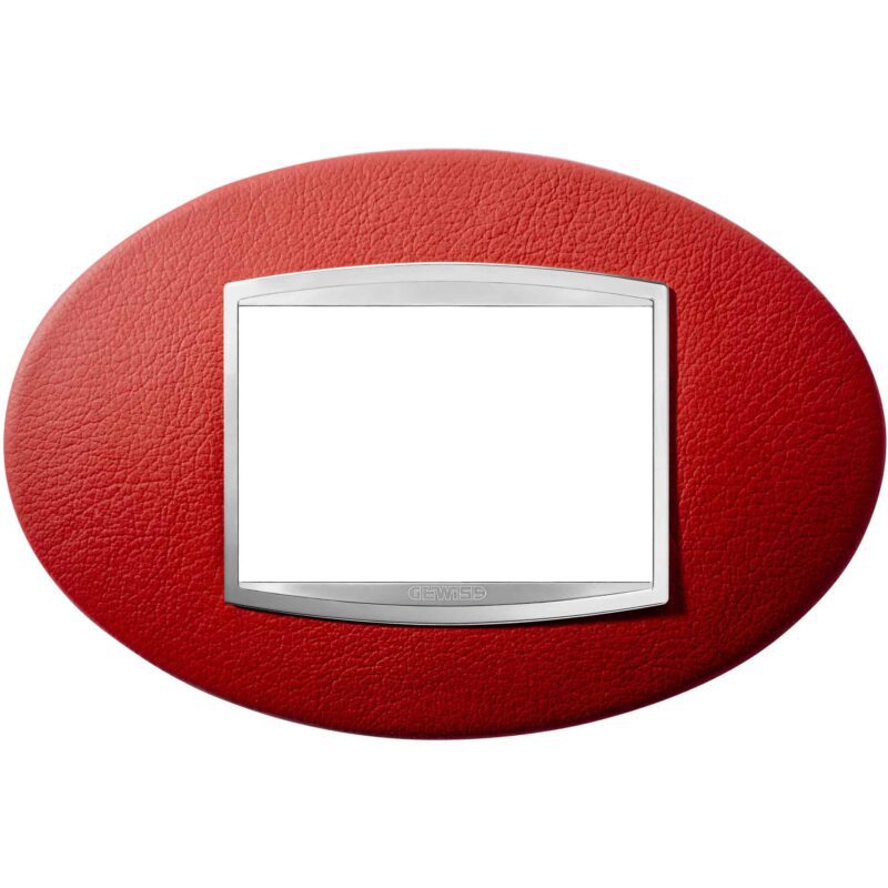 Rama decorativa aparataj modular Gewiss, elipsa, 3M, rubiniu, Chorus Art - SKU:  GW16303PR