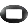 Rama decorativa aparataj modular Gewiss, elipsa, 4M, gri, Chorus Art - SKU: GW16304VA