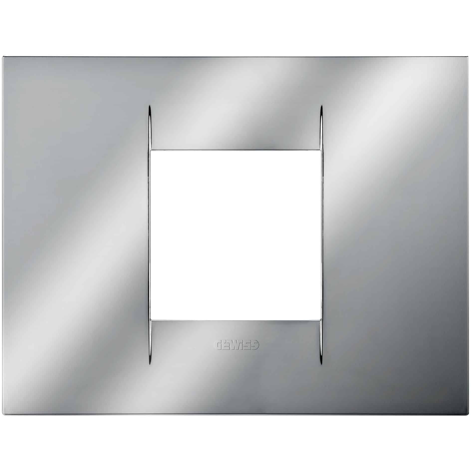 Rama decorativa modulara Gewiss rectangulara 2M crom Chorus Geo - SKU: GW16402MC