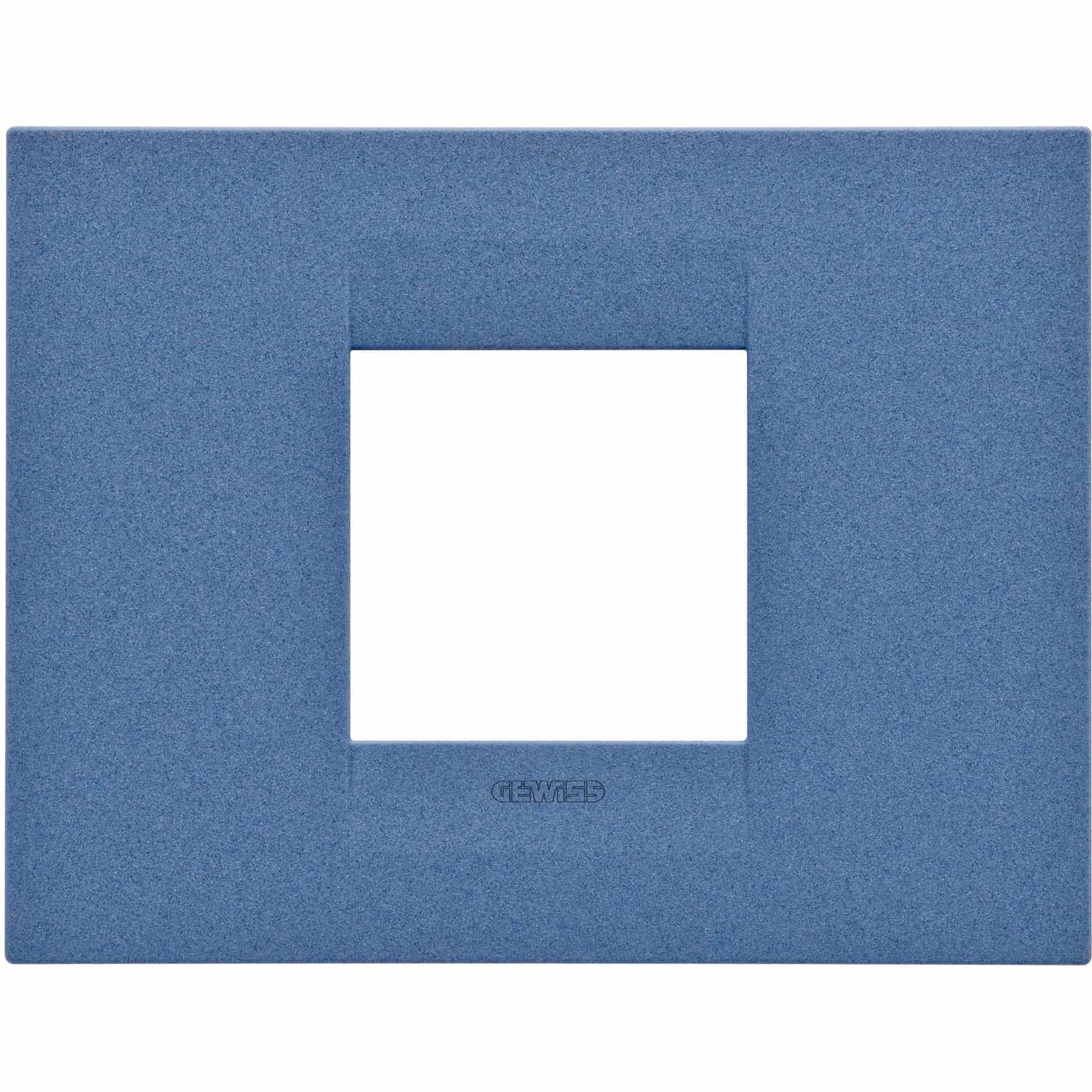Rama decorativa aparataj modular Gewiss, rectangulara, 2M, bleumarin, Chorus Geo - SKU: GW16402VB