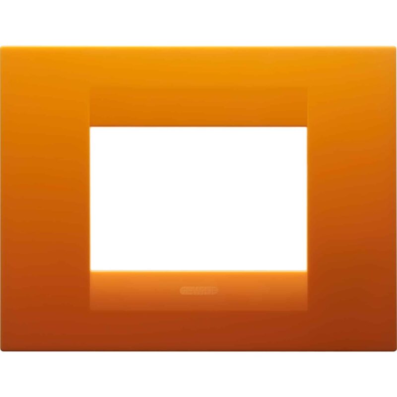 Rama decorativa aparataj modular Gewiss rectangulara 3M portocaliu Chorus Geo - SKU:  GW16403TO