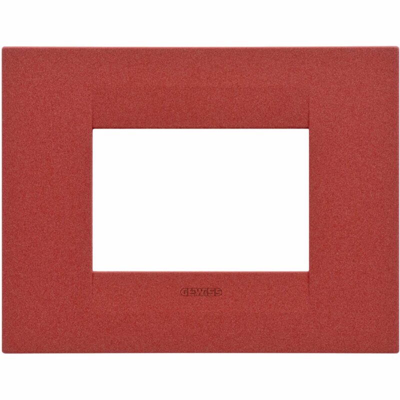 Rama decorativa aparataj modular Gewiss rectangulara 3M rubiniu Chorus Geo  - SKU:  GW16403VR