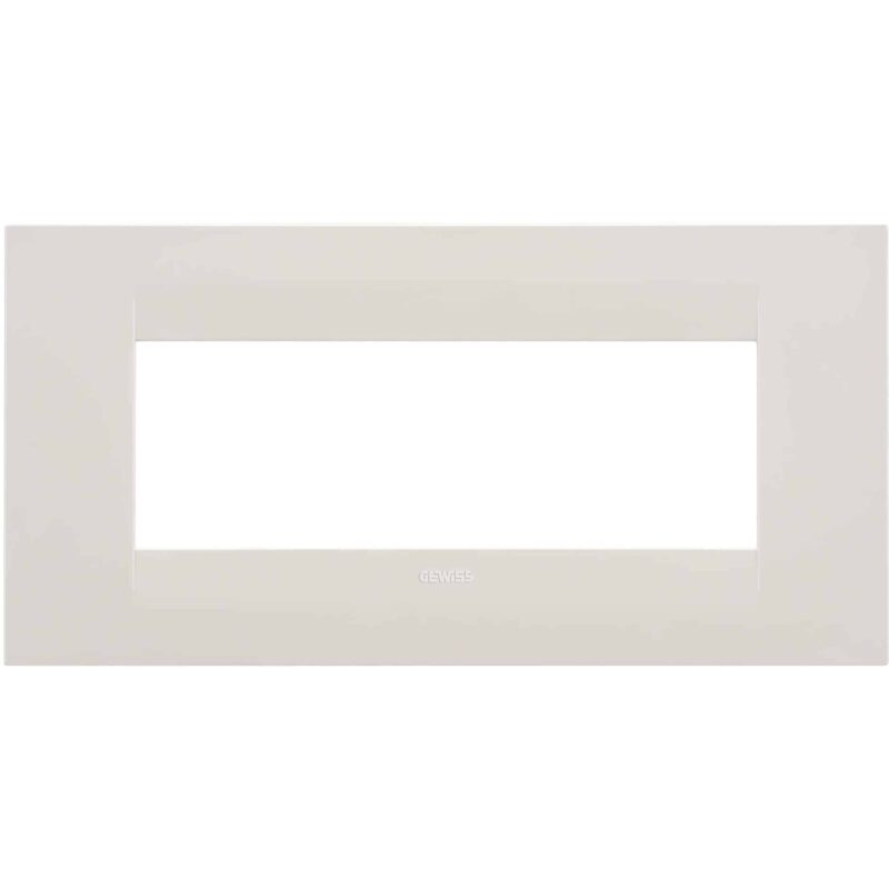 Rama decorativa aparataj modular Gewiss rectangulara 6M ivoar Chorus Geo - SKU:  GW16406TI