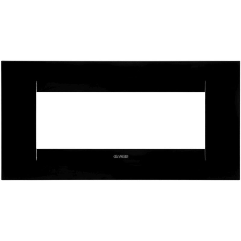 Rama decorativa aparataj modular Gewiss rectangulara 6M negru Chorus Geo - SKU:  GW16406TN