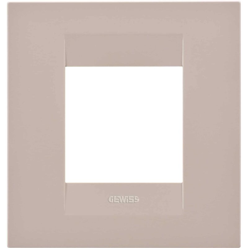 Rama decorativa aparataj unitar Gewiss, universala, 2 posturi, bej - SKU:  GW16422TC