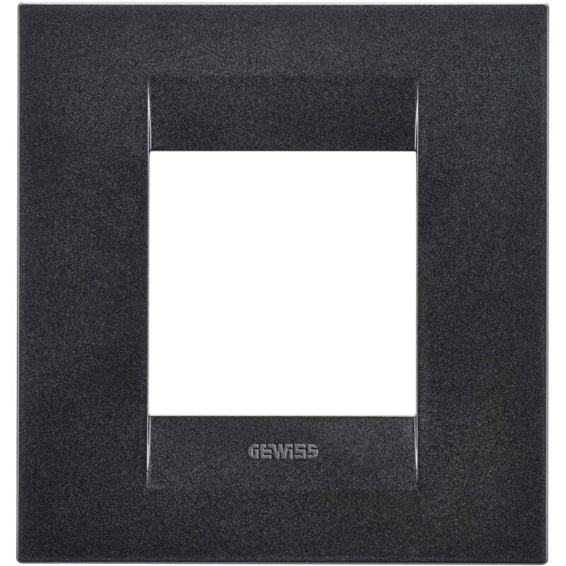 Rama decorativa universala Gewiss pentru aparataj unitar, 2 posturi, gri inchis - SKU:  GW16422VA