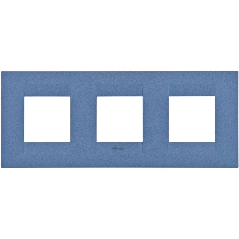Rama decorativa aparataj unitar Gewiss orizontala 6 posturi albastru  - SKU:  GW16426VB