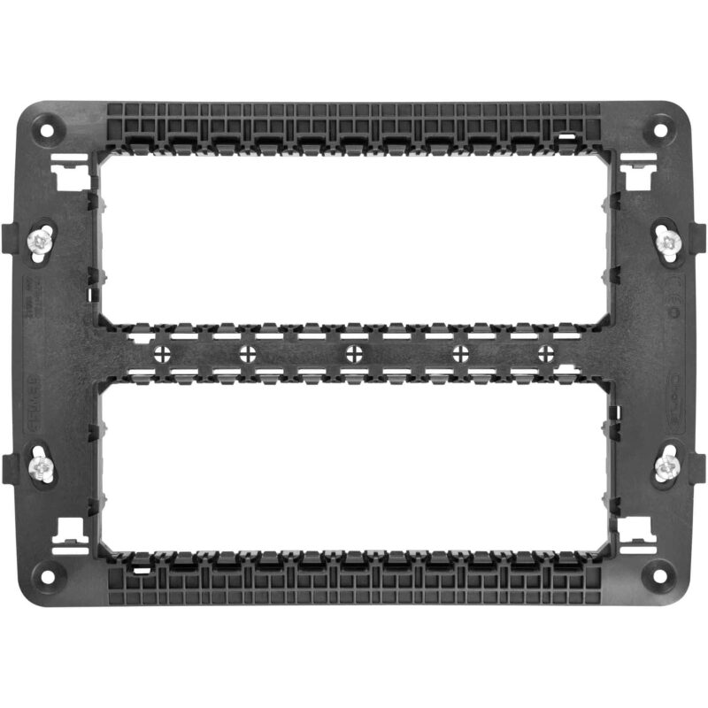 Rama de montaj Gewiss cu suruburi, 12 module, negru - SKU:  GW16812