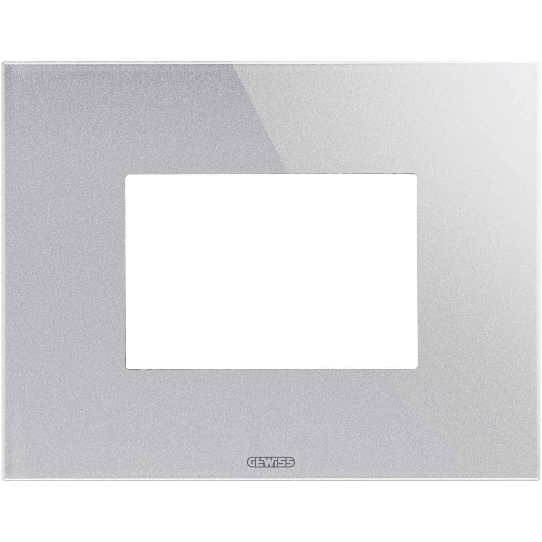 Rama decorativa aparataj modular Gewiss rectangulara 3M titaniu Chorus Ice - SKU: GW16903CT