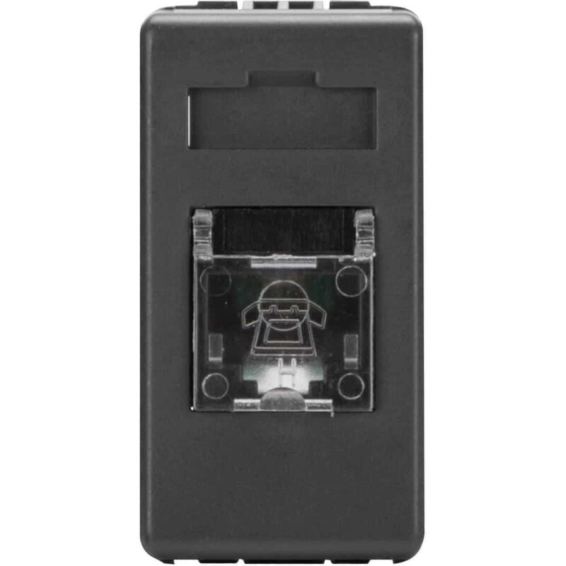 Priza modulara telefon RJ11 cat.3, 1M, System Black - SKU:  GW21251