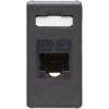 Priza modulara UTP RJ45 Cat.5e System, 1 modul, negru - SKU:  GW21271