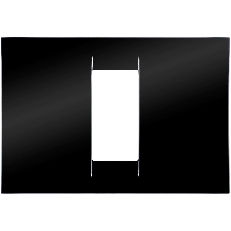 Rama decorativa modulara Gewiss Virna, rectangulara, 1M, negru - SKU:  GW22111