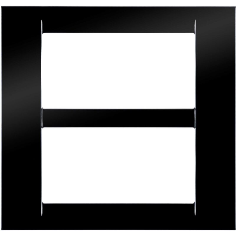 Rama decorativa aparataj modular Gewiss rectangulara 8M negru Virna - SKU:  GW22117