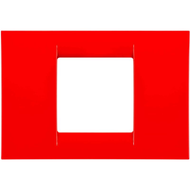 Rama decorativa aparataj modular Gewiss rectangulara 2M rosu Virna  - SKU:  GW22122