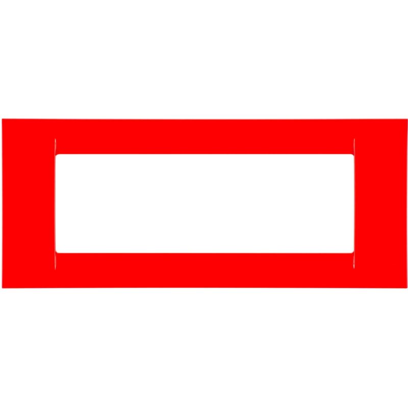 Rama decorativa rectangulara aparataj modular Gewiss, 6 module, rosu Virna - SKU:  GW22126