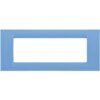 Rama decorativa aparataj modular Gewiss Virna, rectangulara, 6 module, albastru deschis  - SKU:  GW22166