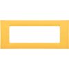 Rama decorativa aparataj modular Gewiss rectangulara 6M galben Virna - SKU:  GW22186