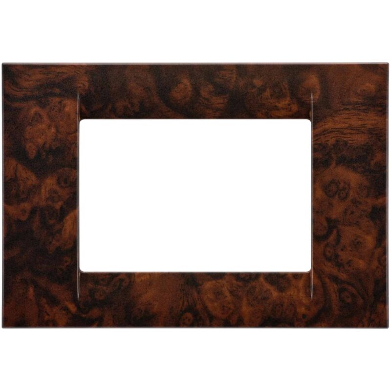 Rama decorativa modulara Gewiss Virna, rectangulara, 3 module, nuc - SKU:  GW22273