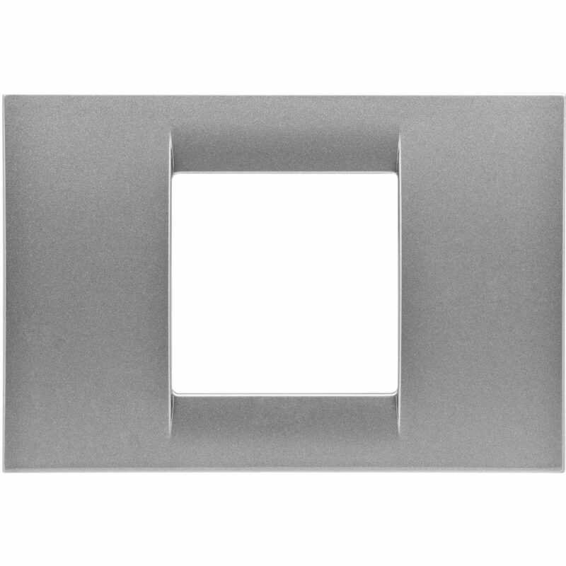 Rama decorativa modulara Gewiss, rectangulara, 2M, titaniu, Virna - SKU:  GW22282