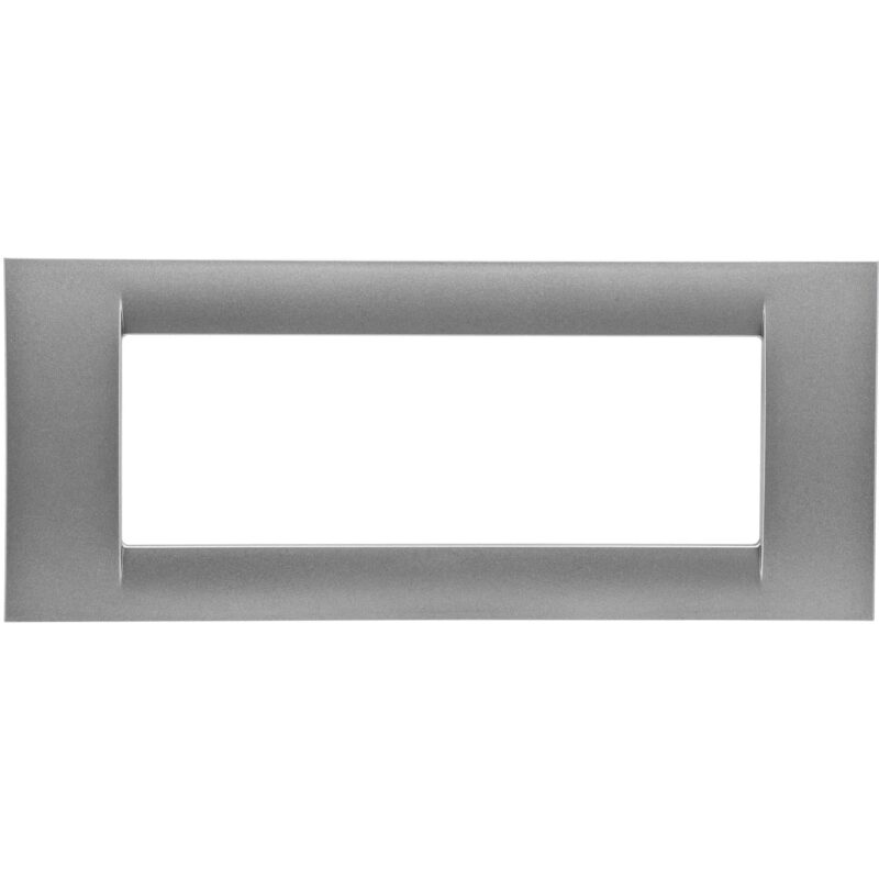 Rama decorativa modulara Gewiss Virna rectangulara 6 module titaniu - SKU:  GW22286