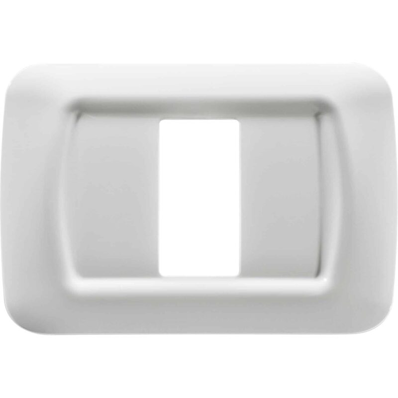 Rama decorativa aparataj modular Gewiss, elipsa, 1M, alb, Top System  - SKU:  GW22501