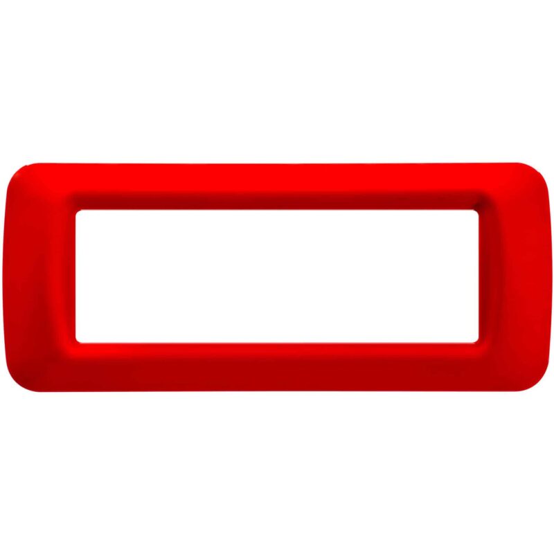 Rama decorativa aparataj modular Gewiss, elipsa, 6M, rosu, Top System  - SKU:  GW22526