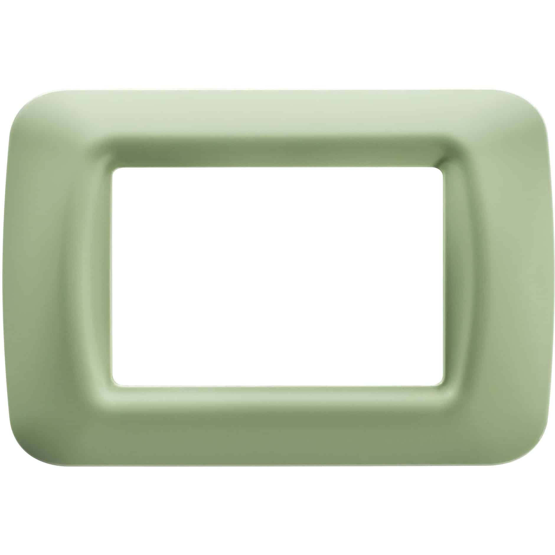 Rama decorativa aparataj modular Gewiss, elipsa, 3M, verde deschis, Top System - SKU: GW22543
