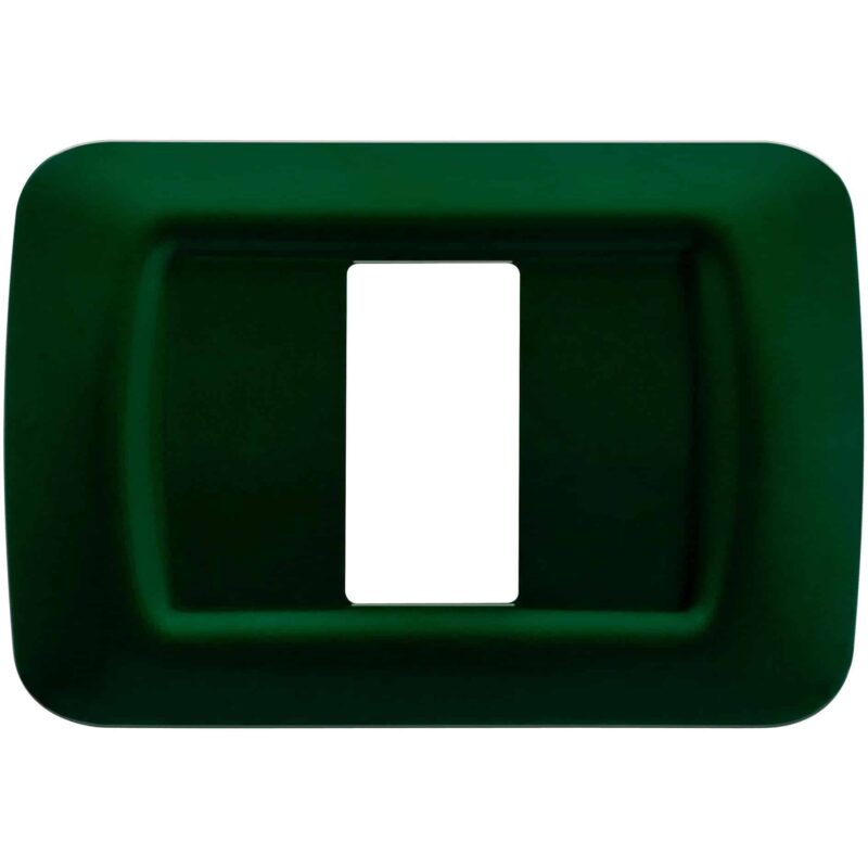 Rama decorativa aparataj modular Gewiss, elipsa, 1M, verde inchis, Top System  - SKU:  GW22551