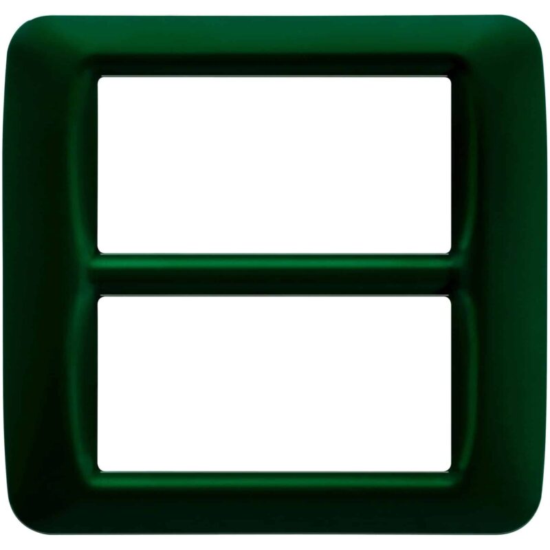 Rama decorativa aparataj modular Gewiss, elipsa, 8M, verde inchis, Top System  - SKU:  GW22557