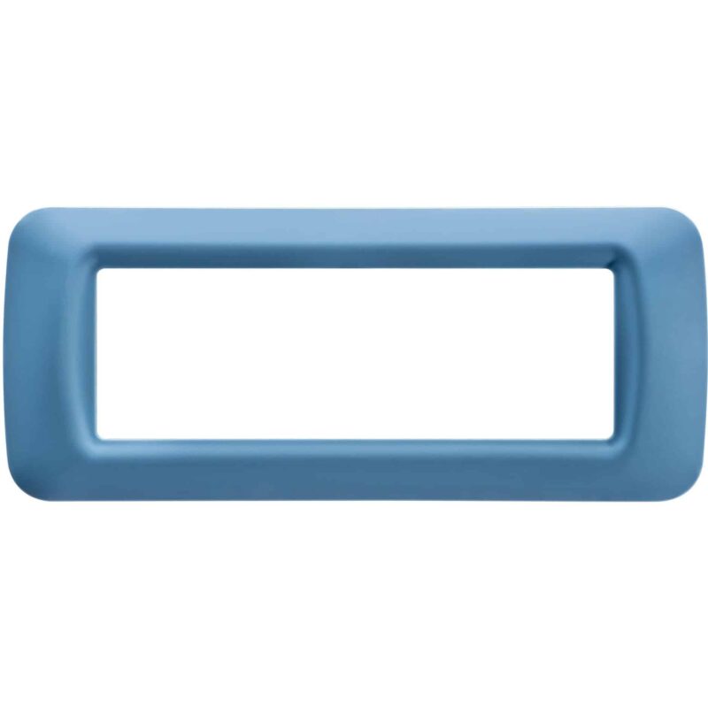 Rama decorativa aparataj modular Gewiss, elipsa, 6M, albastru deschis, Top System  - SKU:  GW22566