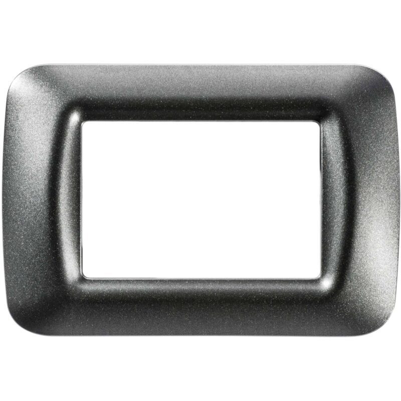 Rama decorativa aparataj modular Gewiss, elipsa, 3M, gri inchis, Top System - SKU:  GW22613