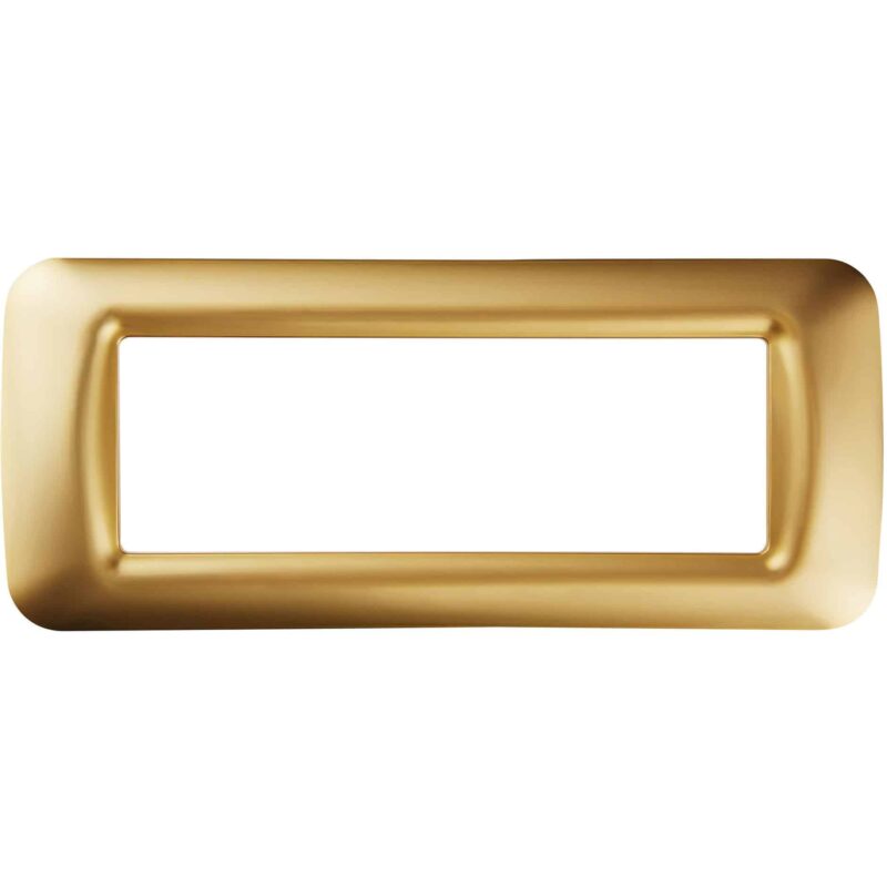 Rama decorativa aparataj modular Gewiss, elipsa, 6M, auriu antic metalizat, Top System  - SKU:  GW22666