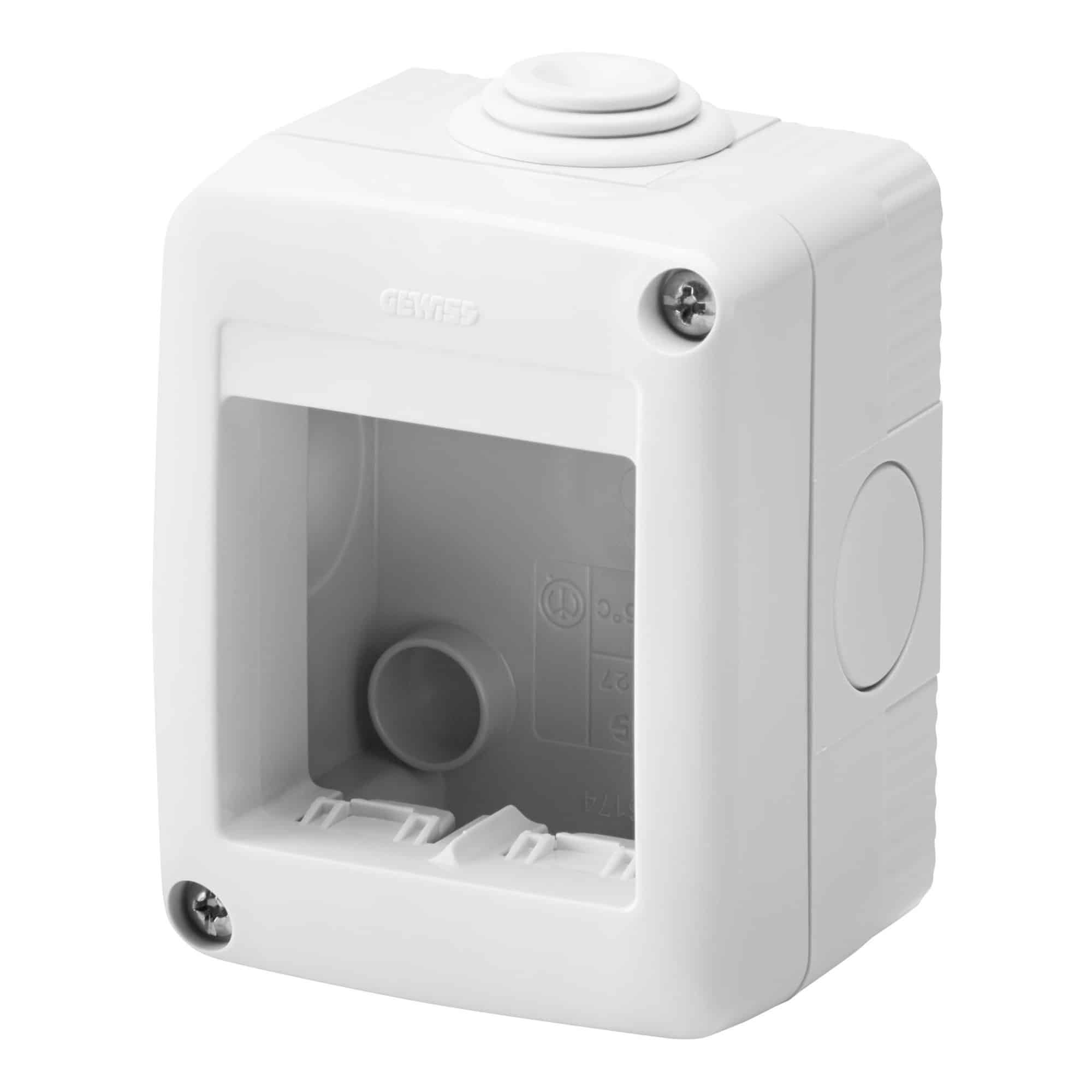 Doza de aparataj modular 2M, aplicat, IP40, gri RAL 7035 - SKU: GW27002