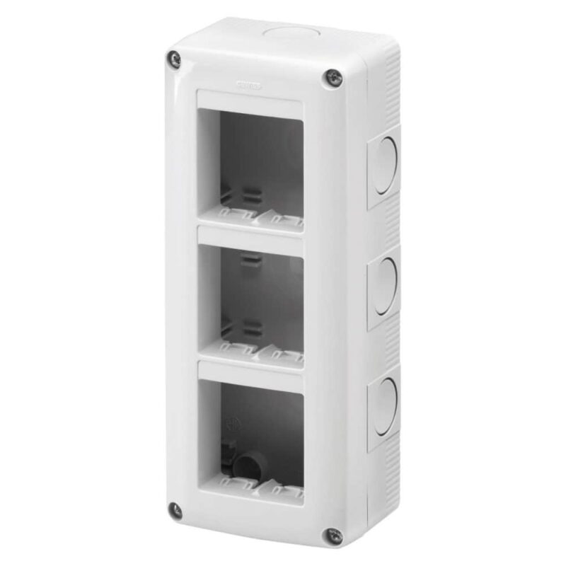 Doza de aparataj modular Gewiss, 6M, aplicat, verticala, IP40 - SKU:  GW27022