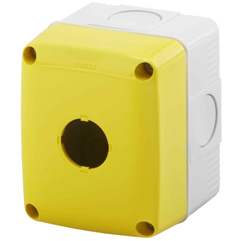 Cutie neechipata pentru buton pusa, 1 pozitie, capac galben, IP66 - SKU:  GW27111
